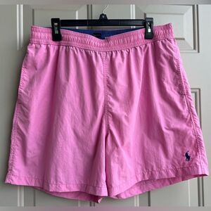 POLO Ralph Lauren Men's 2XL Pink Lined Swim Trunks Board Shorts W/Pockets 6"